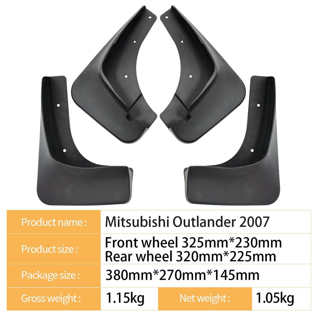 Mudguards for 2007 Mitsubishi Outlander