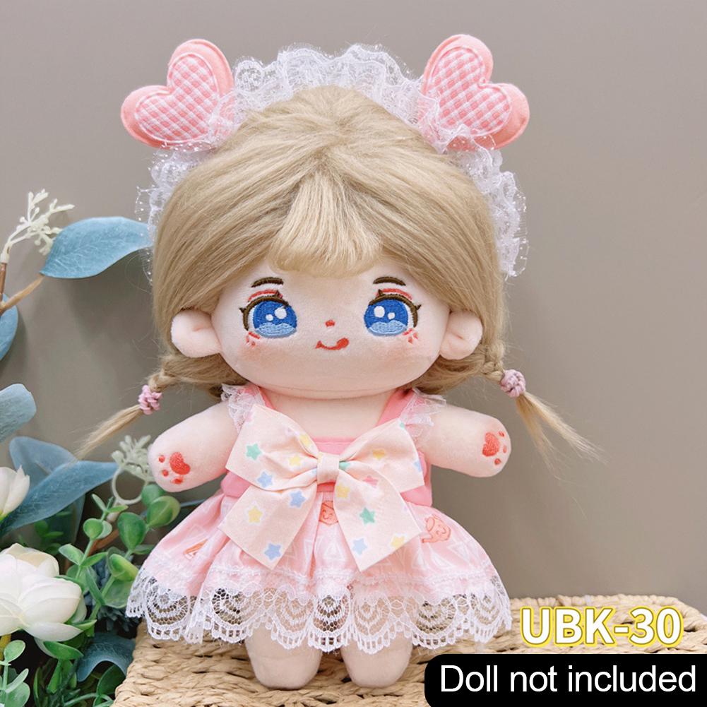 20 см хлопковый комбинезон для кукол из мультфильма, сменный наряд для плюшевой куклы, платье Лолиты, аксессуары для игрового домика, мини-одежда