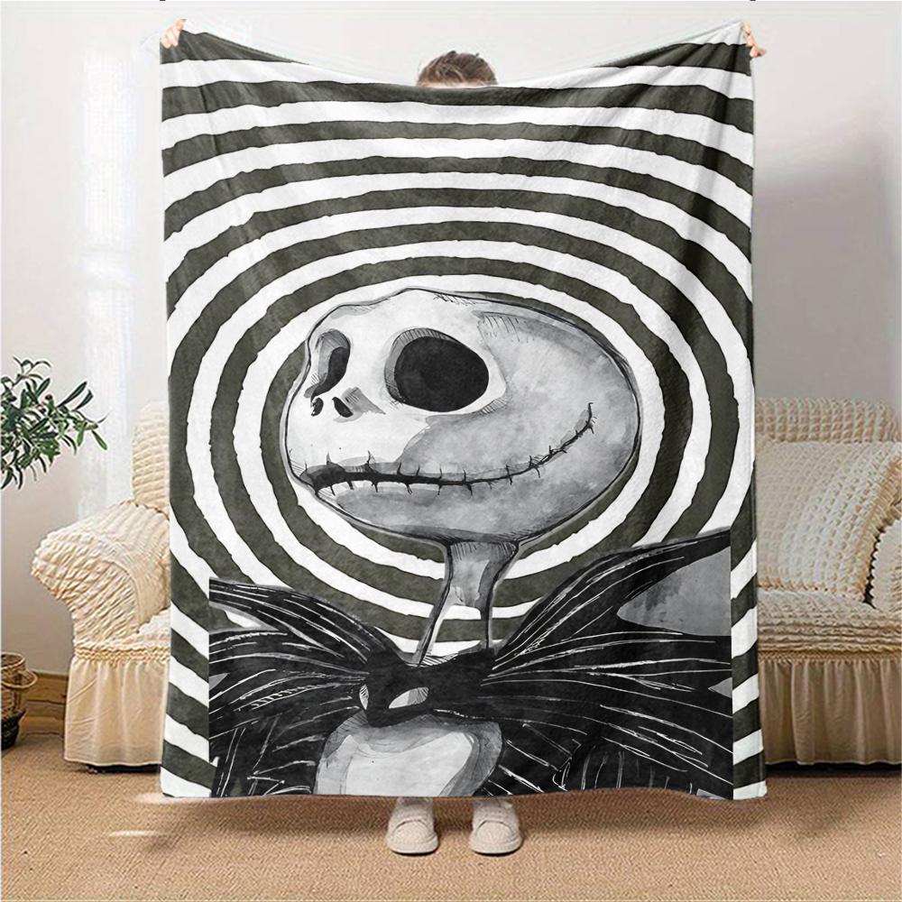 Surreal Jack Skellington Art Blanket Soft Throw Blanket For Home Bedroom Bed Sofa Travel Office Solid Christmas Blanket