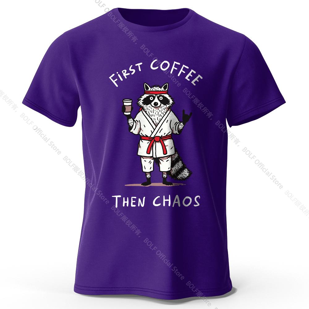 Мужская футболка с принтом "First Coffee" 100% хлопок Оверсайз Утренние графические футболки для женщин Летние топы Кафе Уличная одежда