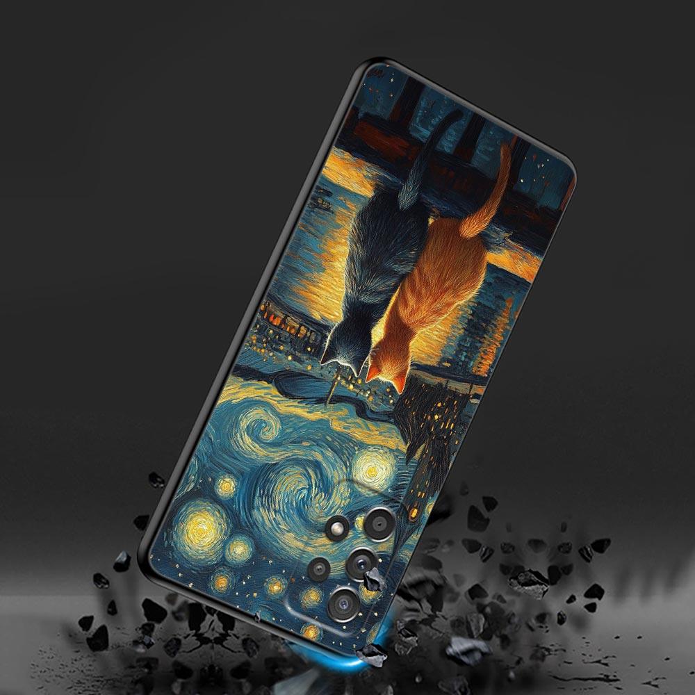 Чехол для телефона с картиной Ван Гога «Звездная ночь» для Samsung Galaxy A57 A56 A37 A55 A36 A26 A54 A52 A35 A34 A25 A17 A16 A15 A07 A06