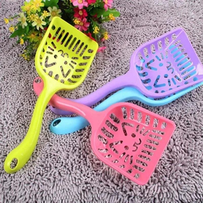1Pcs Pet Products Shovel Cat Litter Plastic Scoop Cat Sand Cleaning Dog Food Spoons Cat Sand Shovel Pet Supplies