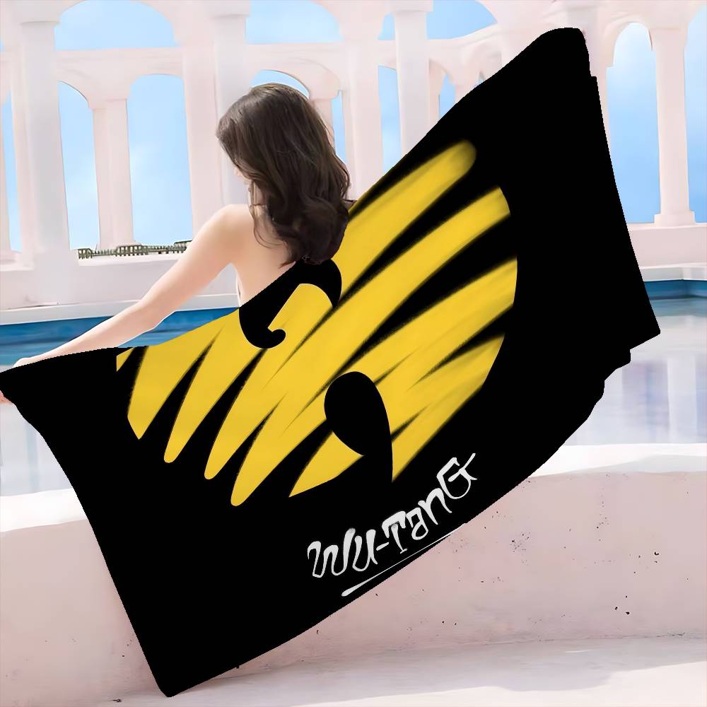 WU-TANG-CLAN Хип-хоп комбинация Микрофибра Пляжное полотенце Впитывающее Быстросохнущее Мягкое Йога Плавание Курорт Альпинизм Полотенце