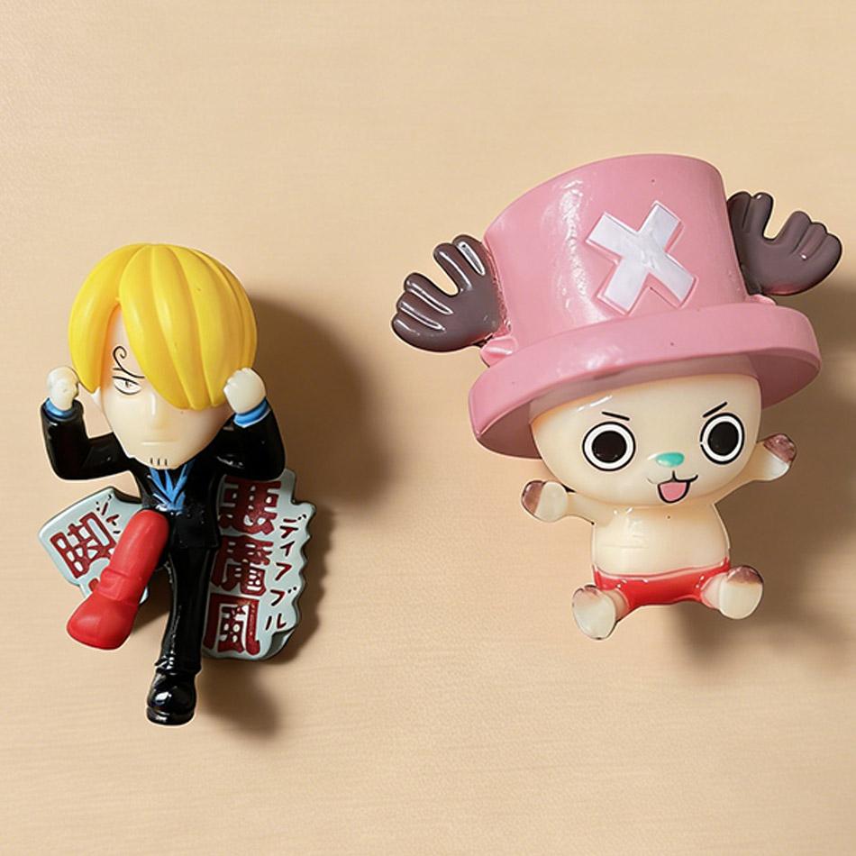 Popular  6Pcs Q Version Small Monkey D Luffy Nami Roronoa Zoro Chopper Usopp Sanji Pvc Action Figures Collectible Model Toys