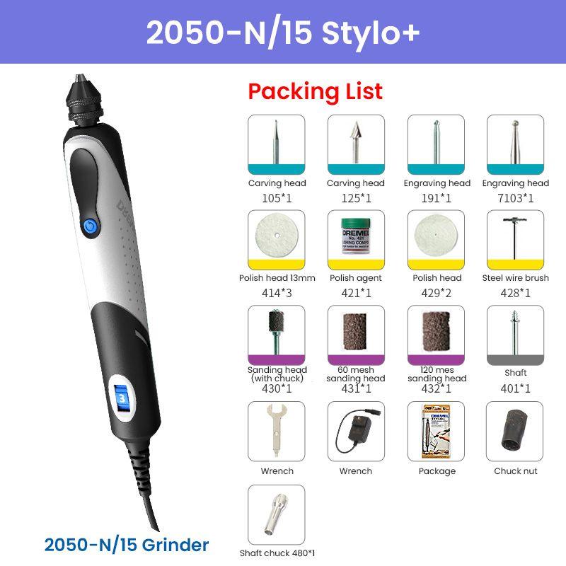 Bosch D-remel 2050-15 Stylo+ Многоцелевой вращающийся инструмент для творчества Электрическая шлифовальная машина Ручка для резьбы