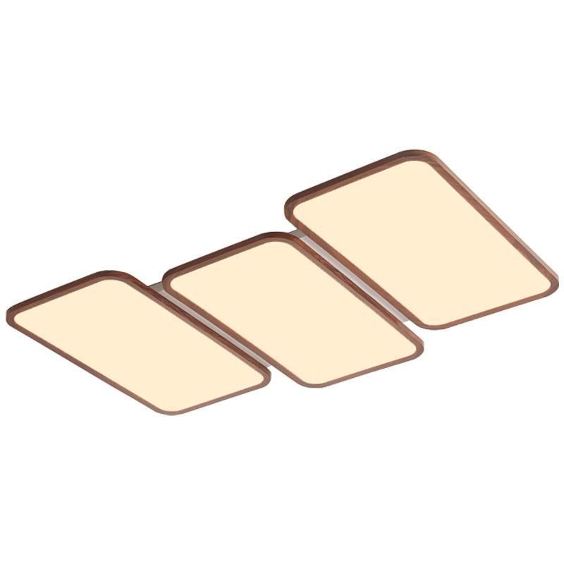 Современный китайский стиль ультратонкий прямоугольный потолочный светильник для гостиной и спальни