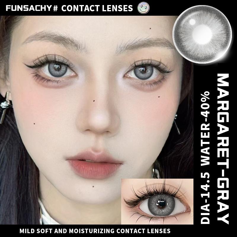 FUNSACHY 1 Pair Blue Contact Lenses for Eyes Natural Colored Contact Blue Eyes Lenses Korean Contacts Lenses Yearly Green Pupil