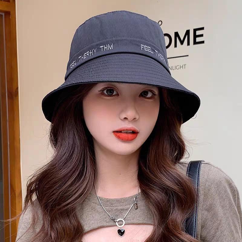 Hat female summer face small sunshade bucket hat face cover Korean version sunscreen sun hat basin hat
