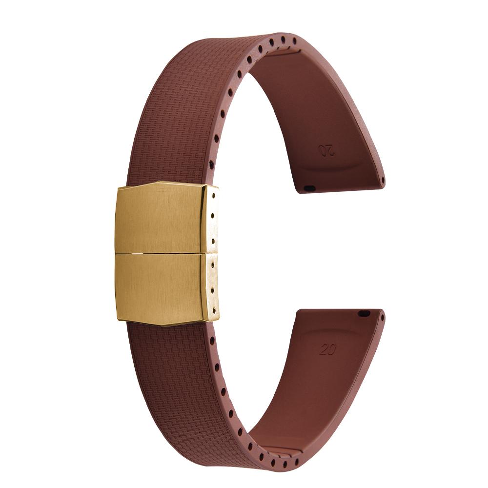 20 мм каучуковые ремешки Delugs CTS Fkm для часов с застежкой-бабочкой 4 цветов Уникальная текстура Быстросъемный ремешок для часов для брендовых часов