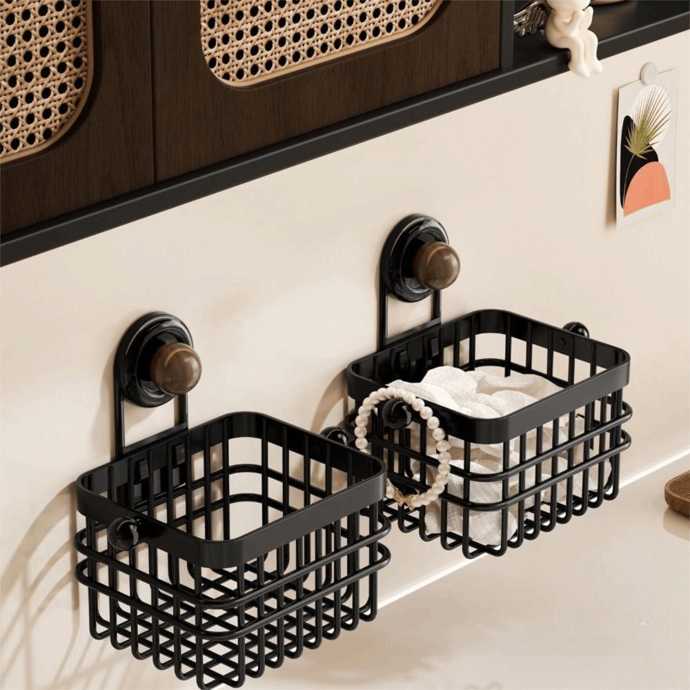 Rust-proof Kitchen Wall Hanging Rack Suction Cup Hanging Onion Storage Box Shower