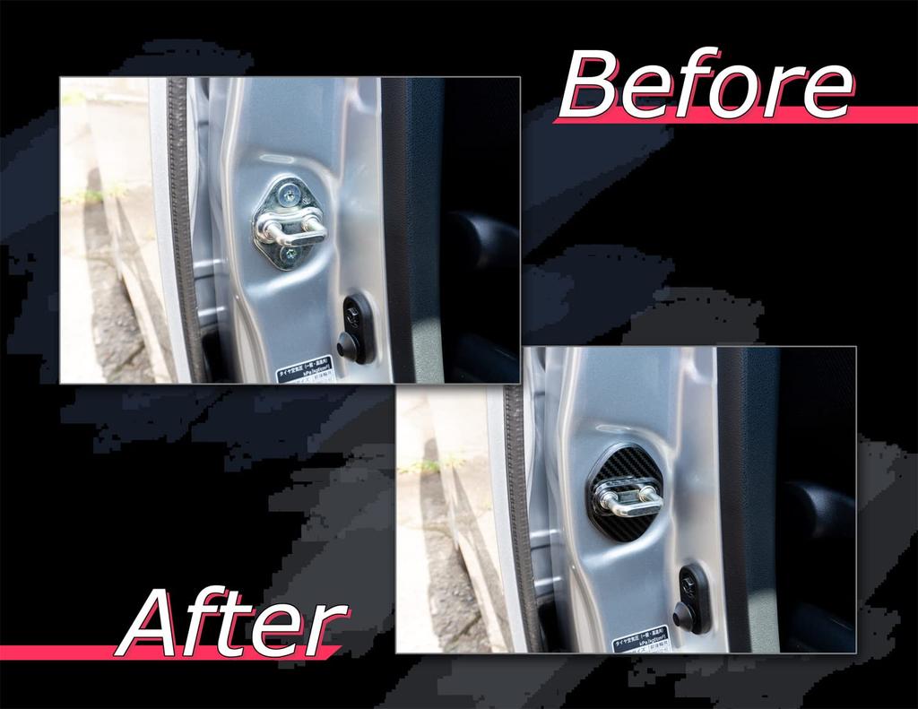 Mukojima Automotive Supplies Manufacturing Накладка на дверной фиксатор Универсальный тип Карбон Нержавеющая сталь T-M13