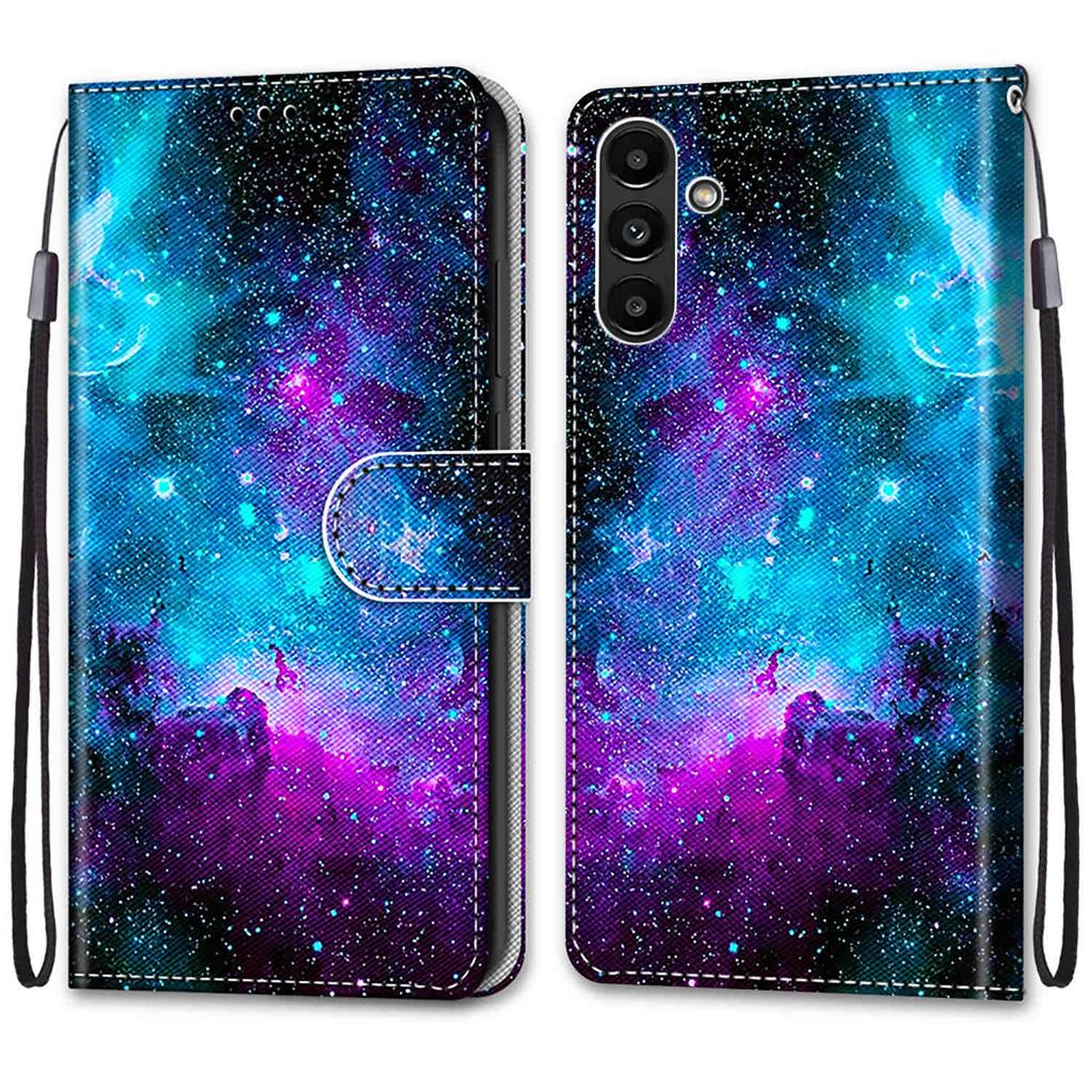 Luxury Painted Leather Case Wallet Book Style Protective Cover for Samsung Galaxy A26 A36 A16 A55 A56 A35 A24 A25 A15 A05 A05s/Samsung A15 A14 A04S