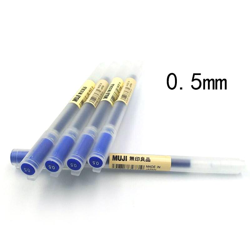 5 шт. Muji Moma Japan 0,38 мм/0,5 мм нетоксичные гелевые чернила-ручки синего/черного цвета