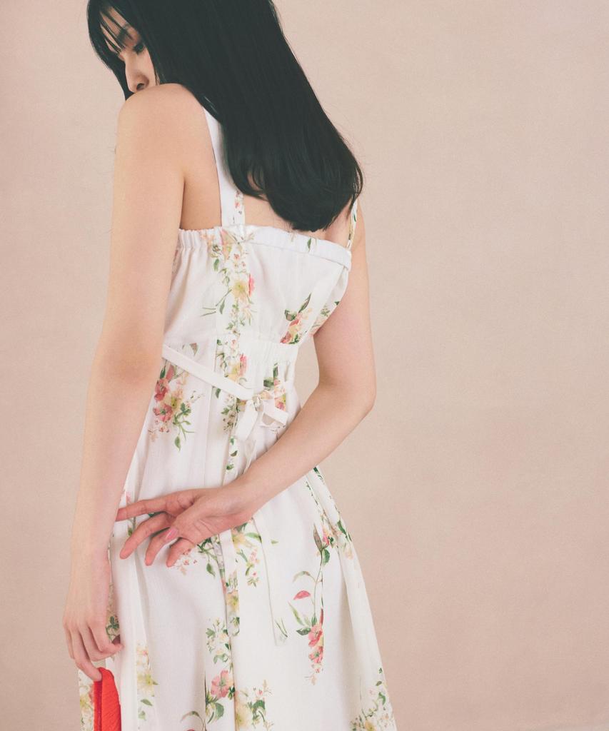 BODY Botanical Floral Camisole Dress x Coral Pink [PROPOTION DRESSING] [Pink / S]