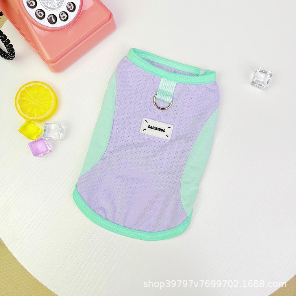 Pet Cool Clothes Summer Thin Breathable Mesh Ice Silk Vest Cat Clothes Puppet Cat Than Bear Sunscreen Clothes