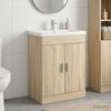 Bathroom Vanity Unit in Sonoma Oak 78.5 x 37.5 x 81 cm Particleboard