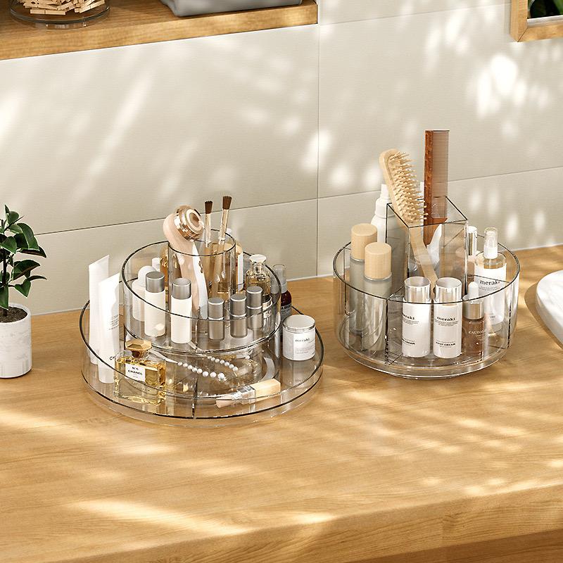 Вращение на 360 градусов, прозрачный ящик для хранения, полка для хранения косметики, полка для ванной комнаты, полка для ухода за кожей, органайзер, держатель
