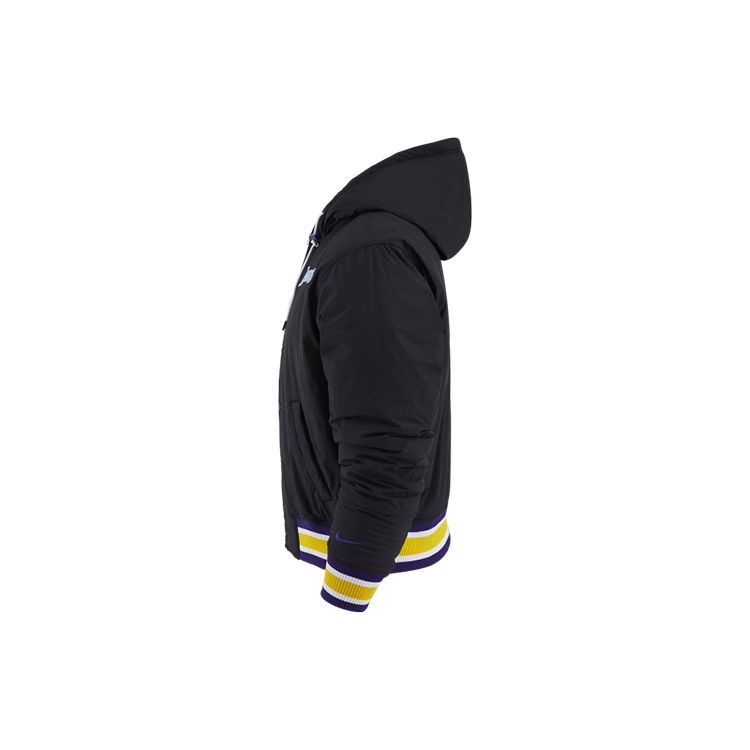 Nike Лос-Анджелес Лейкерс Повседневная спортивная хлопковая куртка с капюшоном Мужская куртка черная DB1989-010