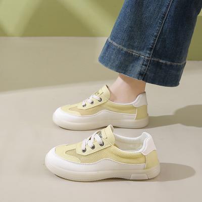 Мода CRLAYDK Мода Женские Сетчатые Балетки для Катания на Скейте на Шнуровке Повседневные Кроссовки Летние Женские Нескользящие Спортивные Дышащие Теннисные