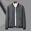 Autumn Thin Jacket Baseball Uniform Stand Collar Jacket Middle-aged Business Casual Jacquard Dad Autumn Clothing