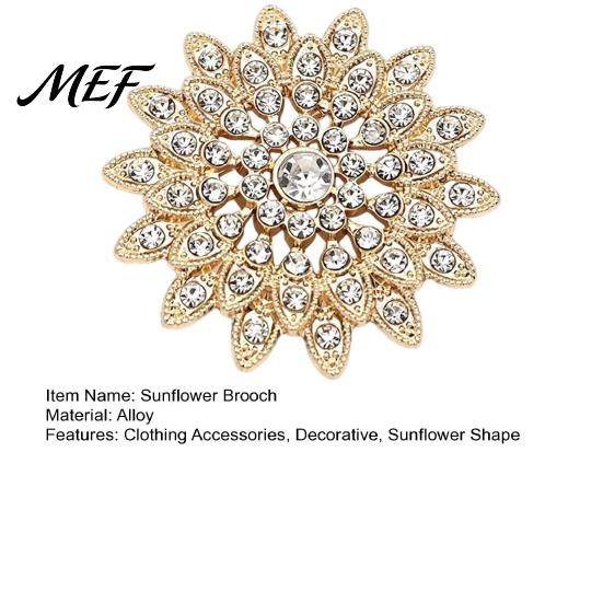 Hollow Sunflower Badge Sparkling Rhinestone Brooch, Golden Plated Floral Lapel Brooch Pin Pin, Dainty Clothing Jewelry Accessory for Women Girls