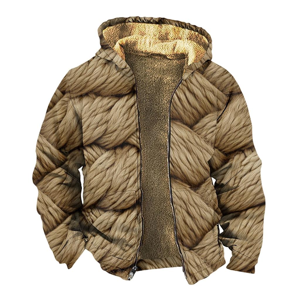 Men's Thickened Button Double Pocket Jacket With Pocket Insert Cotton Jacket