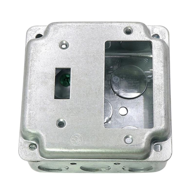 Double Gang Metal Junction Box Heavy Type Steel US Standard Corrosions Resistant for Electrical Outlets and Switches