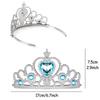 Princess Elsa Cosplay Accessories Gloves Wand Crown Jewelry Set Elsa Wig Braid For Snow Queen Princess Dress Clothes Cosplay
