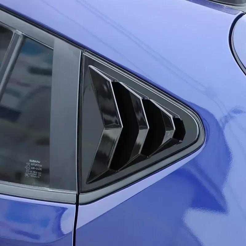 Для Subaru Crosstrek 2024 АБС-пластик Заднее окно Четверть Жалюзи Накладка Вентиляционное отверстие сбоку Отделка Автомобильные клейкие аксессуары