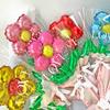 10pcs Colorful Flower Bouquet Balloon Set Aluminum Foil Five Petal Flower Balloon  Mother's Day
