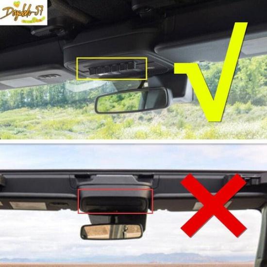 ABS Carbon Fiber Front Roof Reading Light Cover Trim For - Ford Bronco