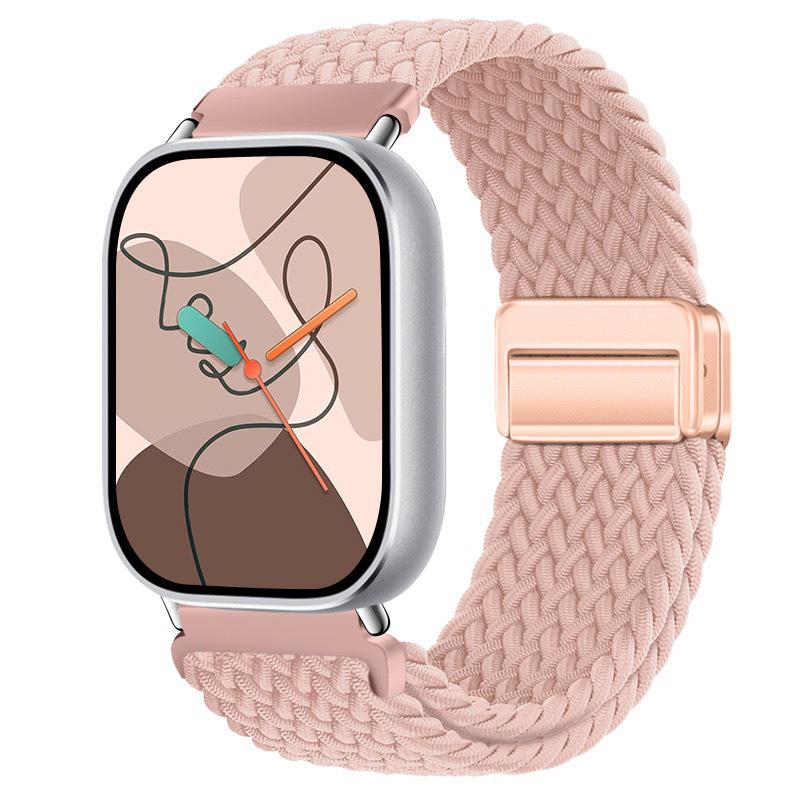 Совместимо с Huawei Band Fit 3/4/5 Pro: Магнитный тканевый и нейлоновый ремешок для часов