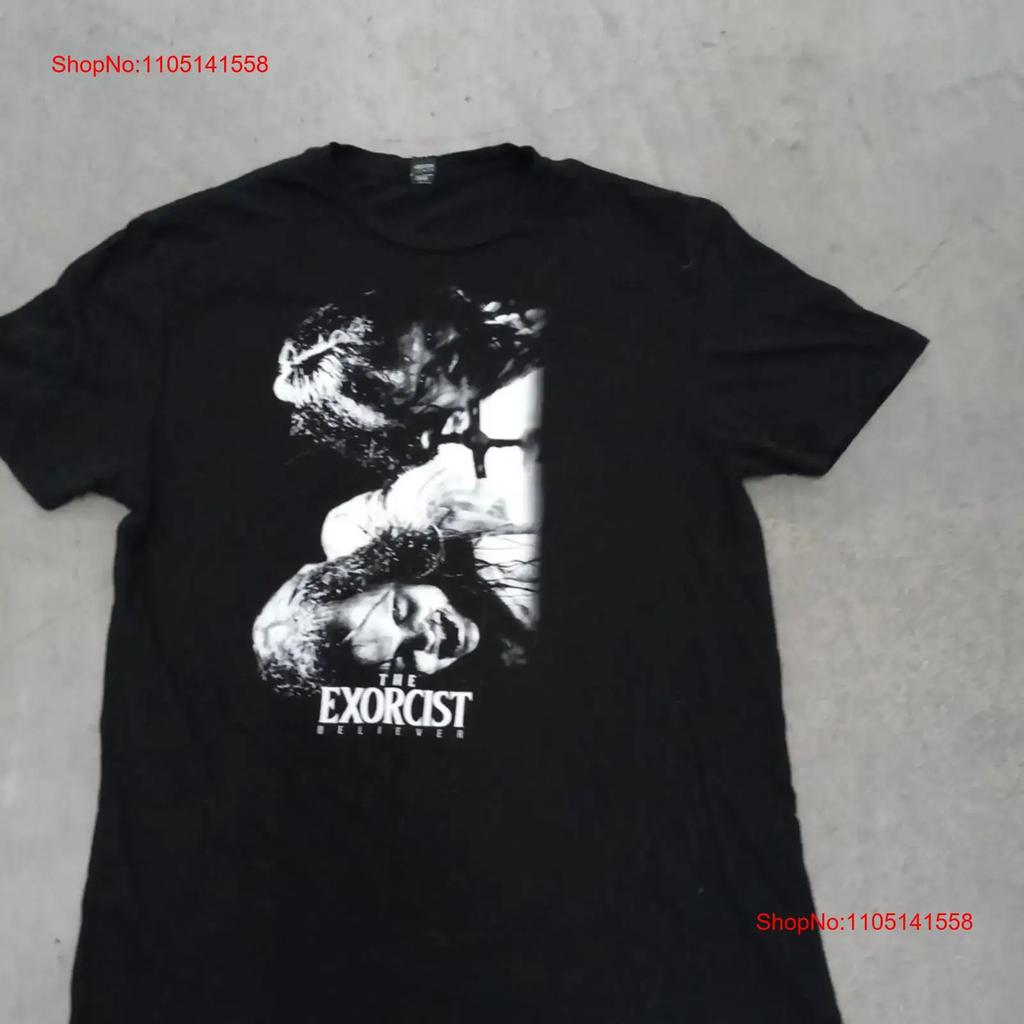 The Exorcist Believer Promo T Shirt Rare Size Large Black Horror Film Movie Vintage Stylish Casual Streetwear Breathable