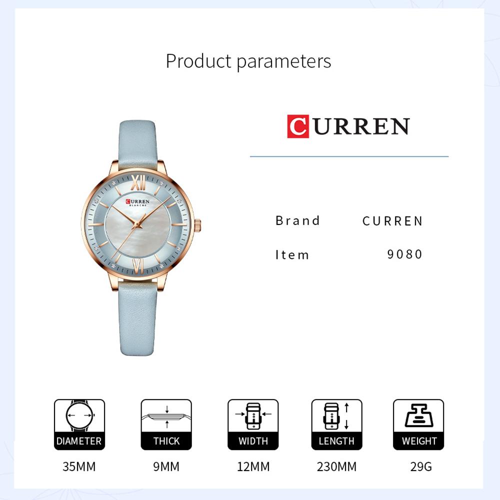 CURREN Часы для женщин, роскошные повседневные часы, кожаные кварцевые брендовые женские наручные часы, модные часы Zegarki 2021
