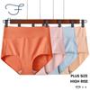 Flarixa High Waist Tummy Control Panties for Women Seamless Soft Lingerie Girls Briefs Solid Color Underpants Plus Size M-XXXXL