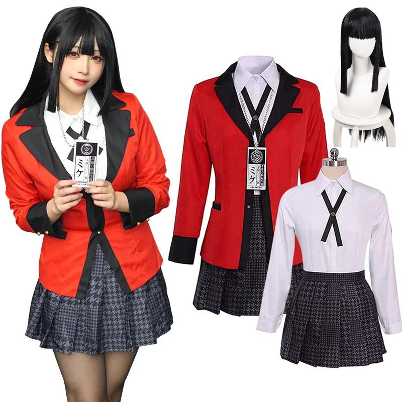 Аниме Kakegurui Jabami Yumeko Косплей Костюм Хэллоуин Саяка Игрок японская школьница JK Униформа Хэллоуин Cos