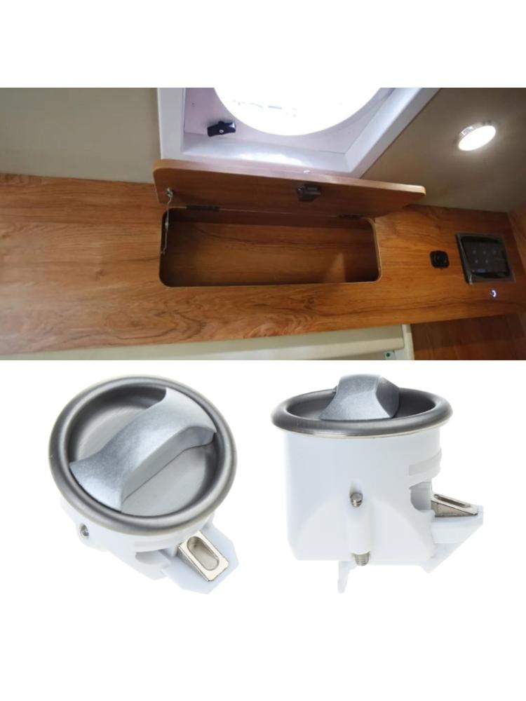 Industrial Grade Round Lock Cabinet Door Catch Keyless Cupboard Lock Easy Installation for Motorhome Camper Caravan