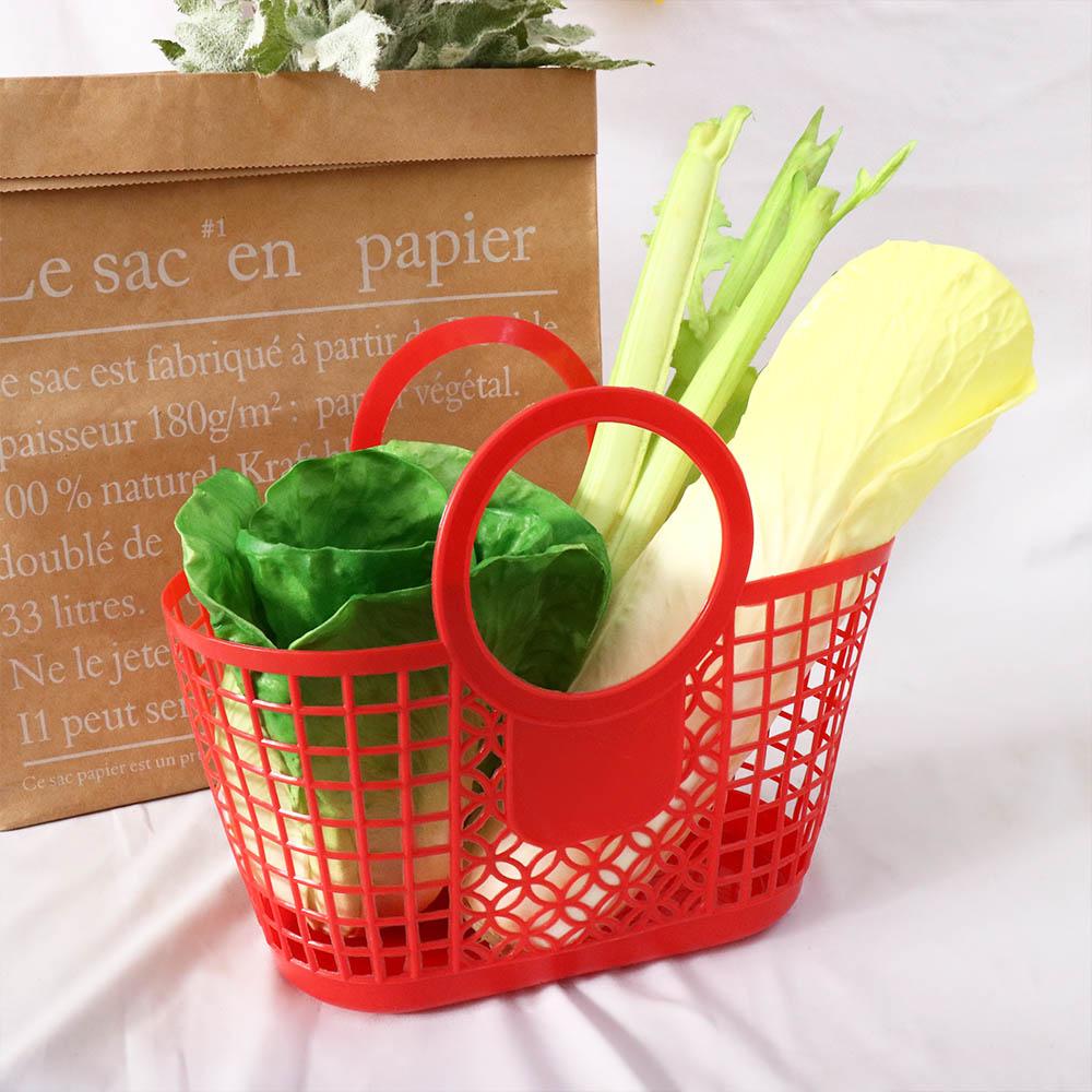 Plastic Hand-Held Practical Hollow Basket Storage Basket Toy Organizer Kitchen Bathroom Accessories