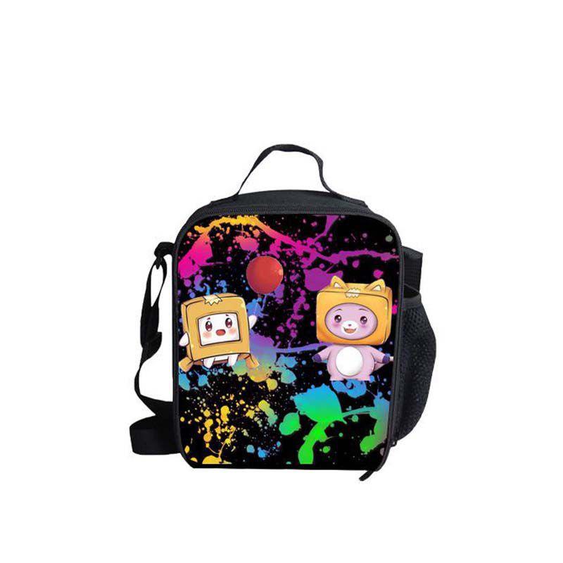 Lankybox Cartoon Lunch Bag Set 3 Piece Shoulder Backpack Package