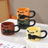 Керамические кофейные кружки Креативная чашка для завтрака Смешные кошки Штабелируемые чашки Молоко