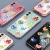 Красочные печатные узоры с квадратным краем корпуса с покрытием корпуса телефона Роскошное покрытие Мягкий чехол для телефона для iPhone Motorola Moto OnePlus Samsung