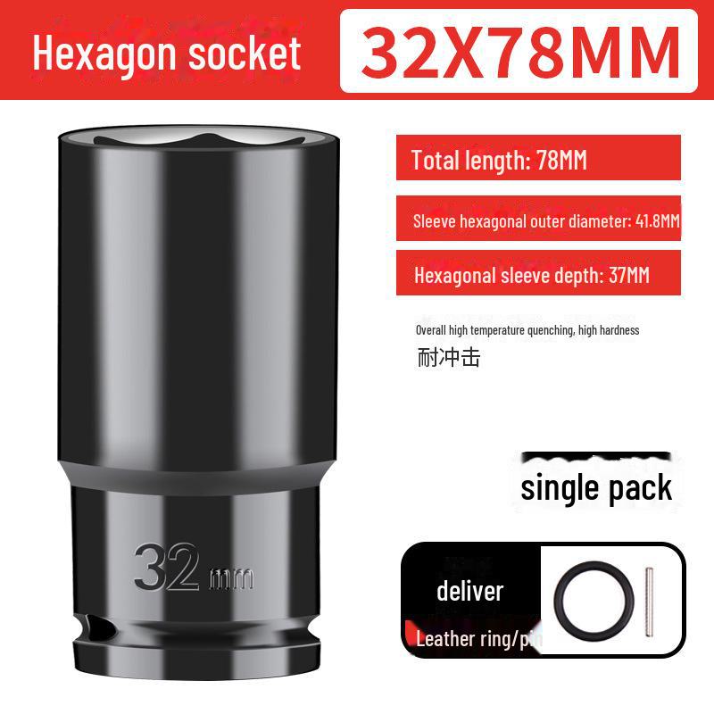 Green Forest 1/2 Electric Wrench Extended 12.5mm Hex Socket for Woodworking