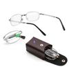 Fashion Ultra-Light Folding Reading Glasses With Glasses Box Unisex Metal Frame Glasses Magnifying Glasses Vision Care +1.0~+4.0