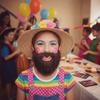 Brown/Black Halloween Artificial Semicircular Beard Simulated Fake Facial Hair  Performance Props