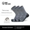 Gray Shell Outdoor Sports Merino Wool Socks for Mountaineering and Trail Running, Anti-Odor, Quick-Drying, Breathable Merino Running Socks