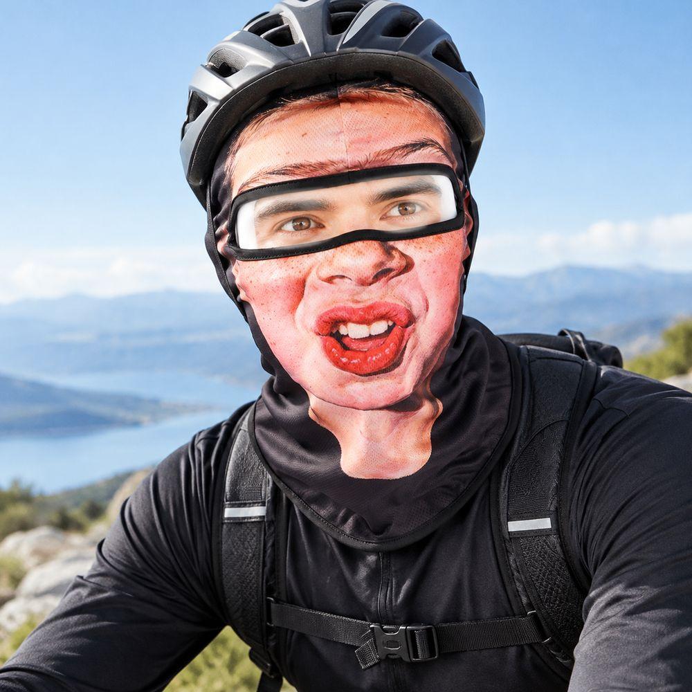 Breathable Realistic Balaclava Quick Dry Full Face Headwear Prank Face Hood Halloween Party