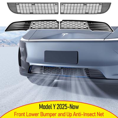 Для Tesla Model Y Juniper 2026 2026 Передний бампер Решетка Сетка Воздухозаборник Вентиляционное отверстие Защитная решетка Сетка от насекомых Аксессуары