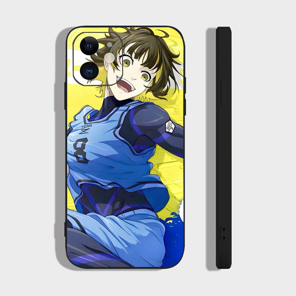 Чехол для телефона Meguru Bachira Anime BLUE LOCK Для iPhone 17 Air 16 15 14 13 Pro Max 11 12 Черный Силиконовый Чехол