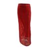 Maxi Skirt High Waist Solid Color Long Skirt with Shiny Sequin Decoration Home Commuting Street Leg-lengthening Skirt
