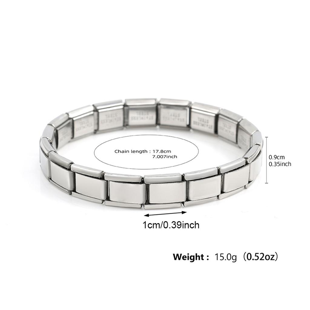 Stainless Steel Italian Style Charms Artisanal Italian Charm Bracelet Set Sturdy Links with Easy To Use Opening Tools